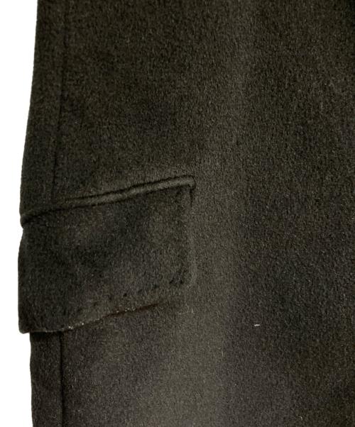 MaxMara（マックスマーラ）MaxMara (マックスマーラ) ウールカシミヤフーデッドコート　白タグ ブラック サイズ:J40の古着・服飾アイテム