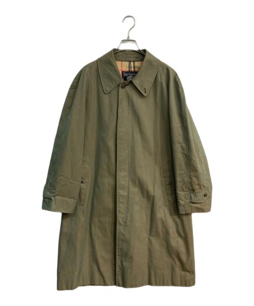 Burberry's（バーバリー）Burberry's (バーバリーズ) 裏ノバチェックステンカラーコート グリーン サイズ:-の古着・服飾アイテム