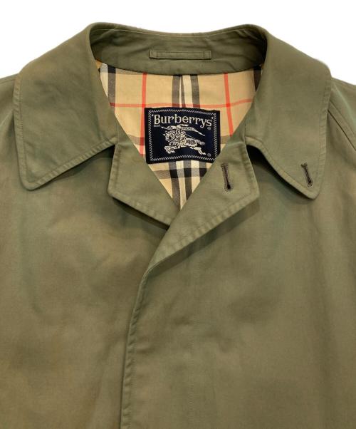 Burberry's（バーバリー）Burberry's (バーバリーズ) 裏ノバチェックステンカラーコート グリーン サイズ:-の古着・服飾アイテム