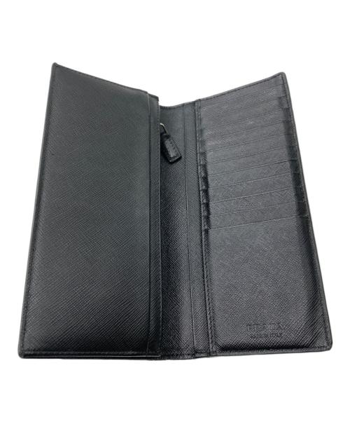 PRADA（プラダ）PRADA (プラダ) サフィアーノレザーウォレット ブラックの古着・服飾アイテム