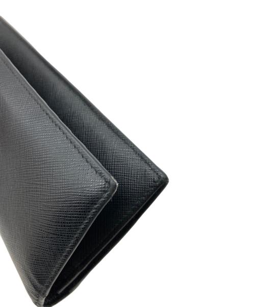 PRADA（プラダ）PRADA (プラダ) サフィアーノレザーウォレット ブラックの古着・服飾アイテム