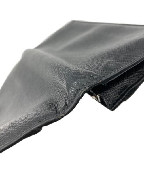 PRADA（プラダ）PRADA (プラダ) サフィアーノレザーウォレット ブラックの古着・服飾アイテム