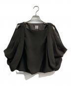 laube blancローブブラン）の古着「Drape Sleeve Balloon Tops　25AU-12」｜ブラウン