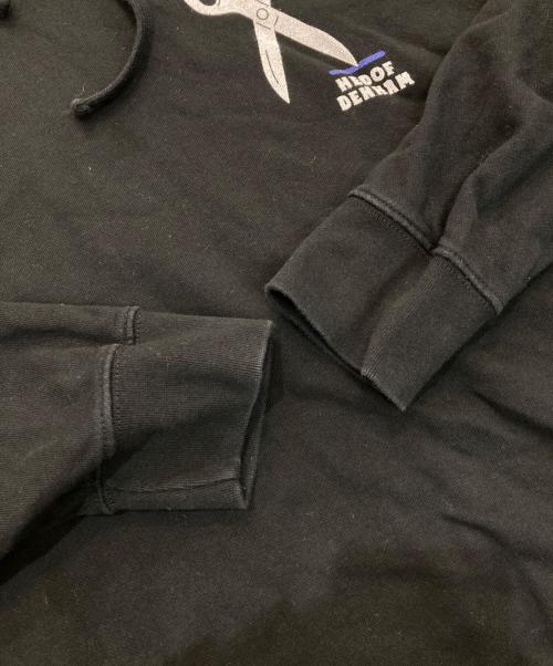 Denham（デンハム）Denham (デンハム) HEDOF (ヘドフ) シザーグラフィックパーカー　01-22-02-60-120 ブラック サイズ:XLの古着・服飾アイテム