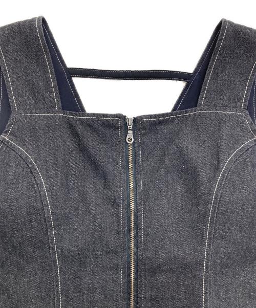 pinue（ピヌエ）PINUE (ピヌエ) デニム ノースリーブ ロングワンピース インディゴ サイズ:M 未使用品の古着・服飾アイテム
