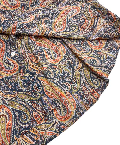 JOURNAL STANDARD TRISECT（ジャーナルスタンダード トライセクト）JOURNAL STANDARD TRISECT (ジャーナルスタンダード トライセクト) LIBERTY ファットシルエットボタンダウン S/Sシャツ ネイビー×オレンジ サイズ:Mの古着・服飾アイテム
