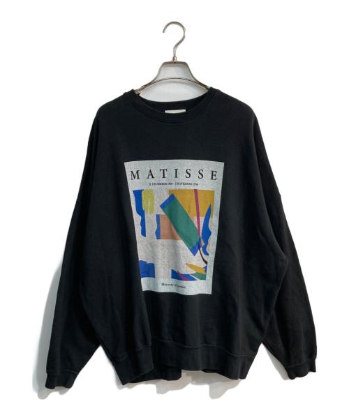 HEAR MY NAME（ヒアマイネーム）HEAR MY NAME (ヒアマイネーム) プリントスウェット　HMNED-24AW-01SW ブラック サイズ:Lの古着・服飾アイテム