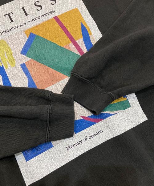 HEAR MY NAME（ヒアマイネーム）HEAR MY NAME (ヒアマイネーム) プリントスウェット　HMNED-24AW-01SW ブラック サイズ:Lの古着・服飾アイテム