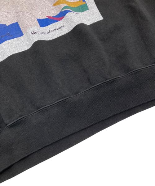 HEAR MY NAME（ヒアマイネーム）HEAR MY NAME (ヒアマイネーム) プリントスウェット　HMNED-24AW-01SW ブラック サイズ:Lの古着・服飾アイテム