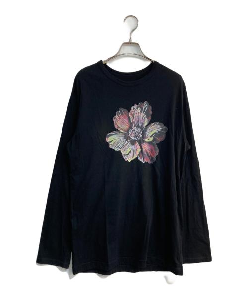 Yohji Yamamoto pour homme（ヨウジヤマモト プールオム）Yohji Yamamoto pour homme (ヨウジヤマモト プールオム) フラワープリントカットソー　25SS　HP-T50-999 ブラック サイズ:3の古着・服飾アイテム