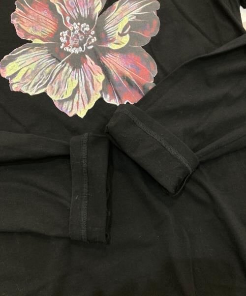 Yohji Yamamoto pour homme（ヨウジヤマモト プールオム）Yohji Yamamoto pour homme (ヨウジヤマモト プールオム) フラワープリントカットソー　25SS　HP-T50-999 ブラック サイズ:3の古着・服飾アイテム