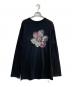 Yohji Yamamoto pour homme（ヨウジヤマモト プールオム）の古着「フラワープリントカットソー　25SS　HP-T50-999」｜ブラック