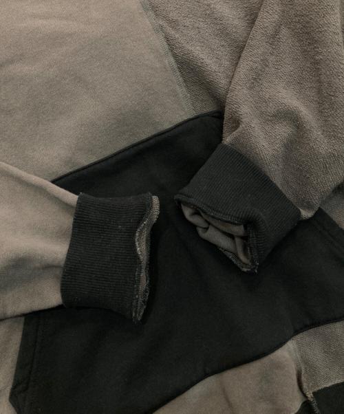 Name.（ネーム）Name. (ネーム) アシンメトリック スイッチングフーディ　NMCU-022 チャコールグレー サイズ:2の古着・服飾アイテム