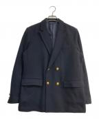 BEAMS PLUSビームスプラス）の古着「コンバットウール 4ボタン ダブルブレステッド ジャケット」｜ネイビー
