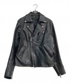 FREAK'S STOREフリークスストア）の古着「カウレザーダブルライダースジャケット　153-1506」｜ブラック