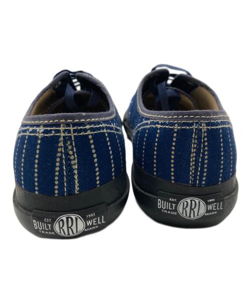 RRL（ダブルアールエル）RRL (ダブルアールエル) ストライプローカットスニーカー インディゴ サイズ:7Ｄの古着・服飾アイテム