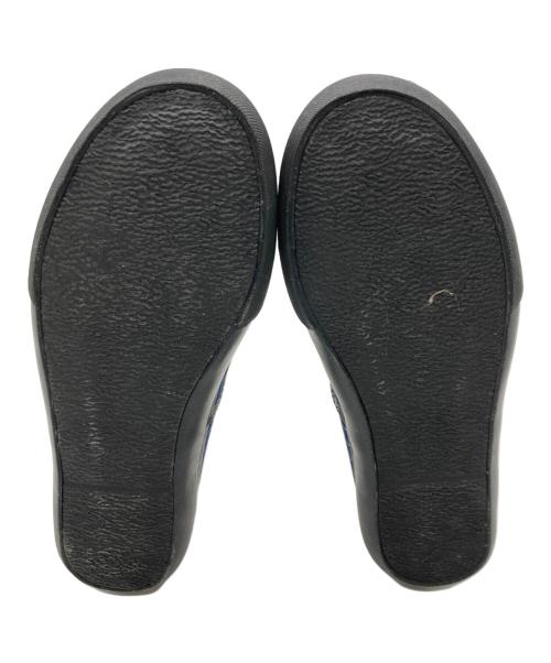 RRL（ダブルアールエル）RRL (ダブルアールエル) ストライプローカットスニーカー インディゴ サイズ:7Ｄの古着・服飾アイテム