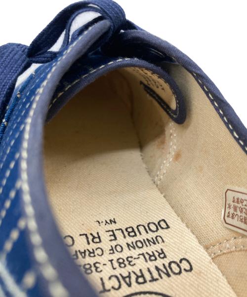 RRL（ダブルアールエル）RRL (ダブルアールエル) ストライプローカットスニーカー インディゴ サイズ:7Ｄの古着・服飾アイテム