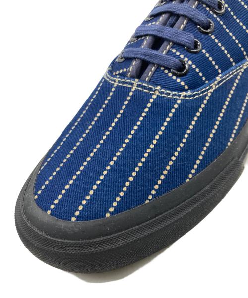 RRL（ダブルアールエル）RRL (ダブルアールエル) ストライプローカットスニーカー インディゴ サイズ:7Ｄの古着・服飾アイテム