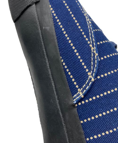 RRL（ダブルアールエル）RRL (ダブルアールエル) ストライプローカットスニーカー インディゴ サイズ:7Ｄの古着・服飾アイテム