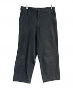 COMME des GARCONS HOMMEコムデギャルソン オム）の古着「コットンストライプパンツ　AD1997 田中オム 90‘s　HP-10018L」｜グレー