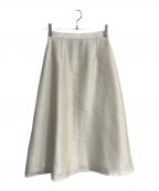 CELFORDセルフォード）の古着「シャイニーフレアスカート」｜クリーム