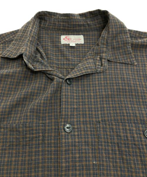 CTC STORE（シーティーシーストア）CTC STORE (シーティーシーストア) 長袖チェックシャツ ブラウン サイズ:Lの古着・服飾アイテム