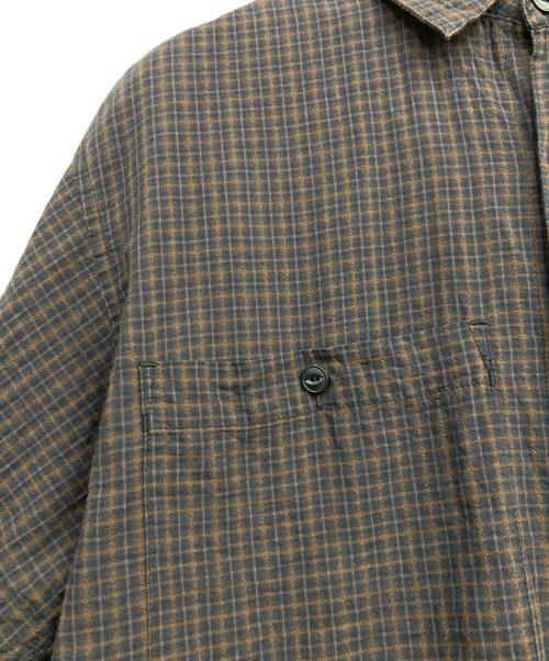 CTC STORE（シーティーシーストア）CTC STORE (シーティーシーストア) 長袖チェックシャツ ブラウン サイズ:Lの古着・服飾アイテム