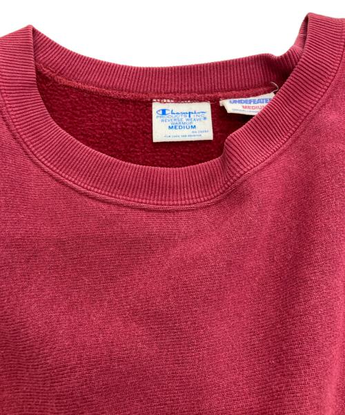 Champion REVERSE WEAVE（チャンピオン リバース ウィーブ）Champion REVERSE WEAVE (チャンピオン リバース ウィーブ) UNDEFEATED (アンディフィーテッド) 5 STRIKE CREW SWEAT ボルドー サイズ:Mの古着・服飾アイテム