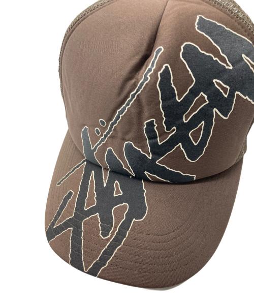 stussy（ステューシー）stussy (ステューシー) メッシュキャップ ブラウンの古着・服飾アイテム