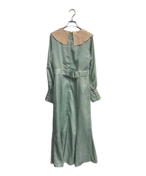 PAMEO POSE（パメオポーズ）PAMEO POSE (パメオポーズ) Big Bow Dress グリーン×ベージュ サイズ:S 未使用品の古着・服飾アイテム