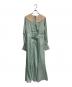 PAMEO POSE (パメオポーズ) Big Bow Dress グリーン×ベージュ サイズ:S 未使用品：5000円