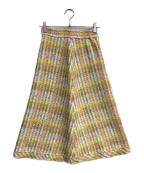 Maglie le cassettoマーリエ ル カセット）の古着「コットンキャンディーツイードスカート」｜イエロー×オレンジ