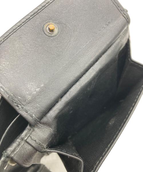 BOTTEGA VENETA（ボッテガベネタ）BOTTEGA VENETA (ボッテガベネタ) イントレチャート2つ折り財布 ブラックの古着・服飾アイテム