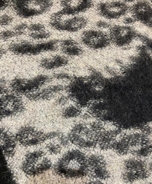 Y-3（ワイスリー）Y-3 (ワイスリー) adidas (アディダス) U LEPPARD KNIT CREW SWEATER　1IM001 ブラック×グレー サイズ:Mの古着・服飾アイテム