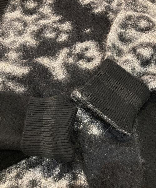 Y-3（ワイスリー）Y-3 (ワイスリー) adidas (アディダス) U LEPPARD KNIT CREW SWEATER　1IM001 ブラック×グレー サイズ:Mの古着・服飾アイテム