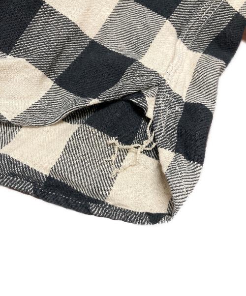 RRL（ダブルアールエル）RRL (ダブルアールエル) バッファローチェックシャツ ブラック×アイボリー サイズ:Lの古着・服飾アイテム