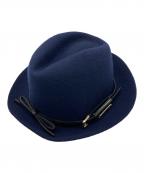 Athena NEW YORKアシーナニューヨーク）の古着「ウールハット」｜ネイビー