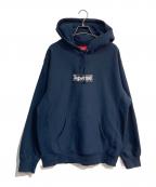 SUPREMEシュプリーム）の古着「bandana Box Logo hooded」｜ネイビー