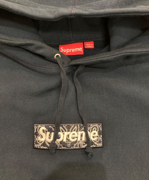 SUPREME（シュプリーム）Supreme (シュプリーム) bandana Box Logo hooded ネイビー サイズ:XLの古着・服飾アイテム