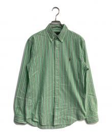 POLO RALPH LAUREN（ポロ・ラルフローレン）の古着「ストライプシャツ」｜グリーン