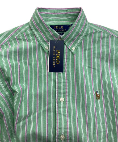 POLO RALPH LAUREN（ポロ・ラルフローレン）POLO RALPH LAUREN (ポロ・ラルフローレン) ストライプシャツ グリーン サイズ:S 未使用品の古着・服飾アイテム