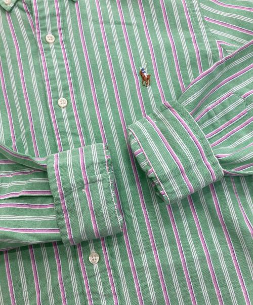 POLO RALPH LAUREN（ポロ・ラルフローレン）POLO RALPH LAUREN (ポロ・ラルフローレン) ストライプシャツ グリーン サイズ:S 未使用品の古着・服飾アイテム