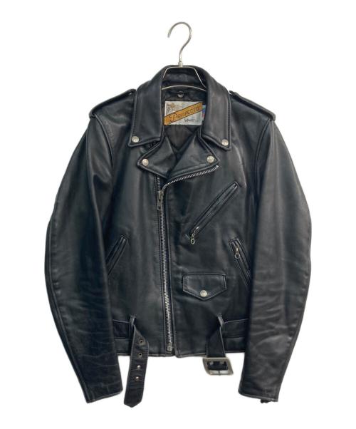 Schott（ショット）Schott (ショット) ダブルライダースジャケット　バイカータグ　80’S　618 ブラック サイズ:32の古着・服飾アイテム