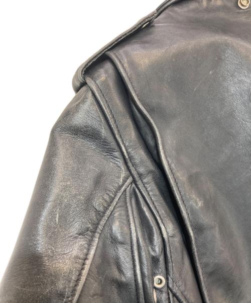Schott（ショット）Schott (ショット) ダブルライダースジャケット　バイカータグ　80’S　618 ブラック サイズ:32の古着・服飾アイテム