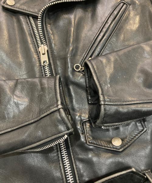 Schott（ショット）Schott (ショット) ダブルライダースジャケット　バイカータグ　80’S　618 ブラック サイズ:32の古着・服飾アイテム