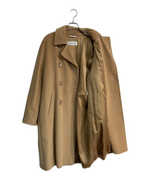 MaxMara（マックスマーラ）MaxMara (マックスマーラ) カシミヤ混ヴァージンウールロングコート ブラウン サイズ:J38の古着・服飾アイテム