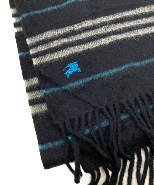 BURBERRY BLACK LABEL（バーバリーブラックレーベル）BURBERRY BLACK LABEL (バーバリーブラックレーベル) カシミヤマフラー ネイビーの古着・服飾アイテム