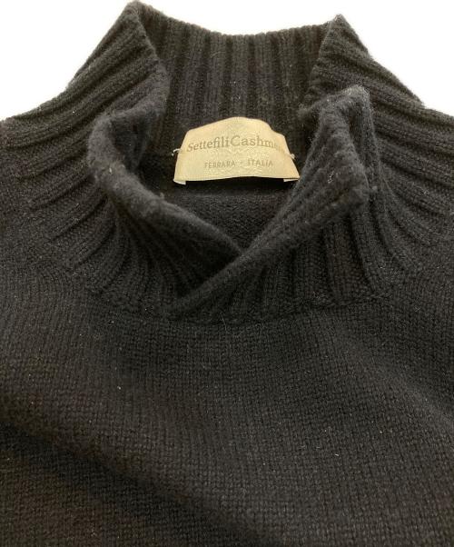 Settefili Cashmere（セッテフィーリ カシミア）Settefili Cashmere (セッテフィーリ カシミア) ウールカシミヤハイネックニット  イタリア製 ネイビー サイズ:Lの古着・服飾アイテム