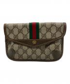 GUCCIグッチ）の古着「シェリーラインGGスプリームポーチ」｜グレー